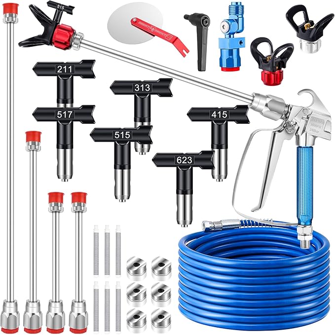 22Pcs Airless Paint Sprayer Gun Kit, 3600PSI
